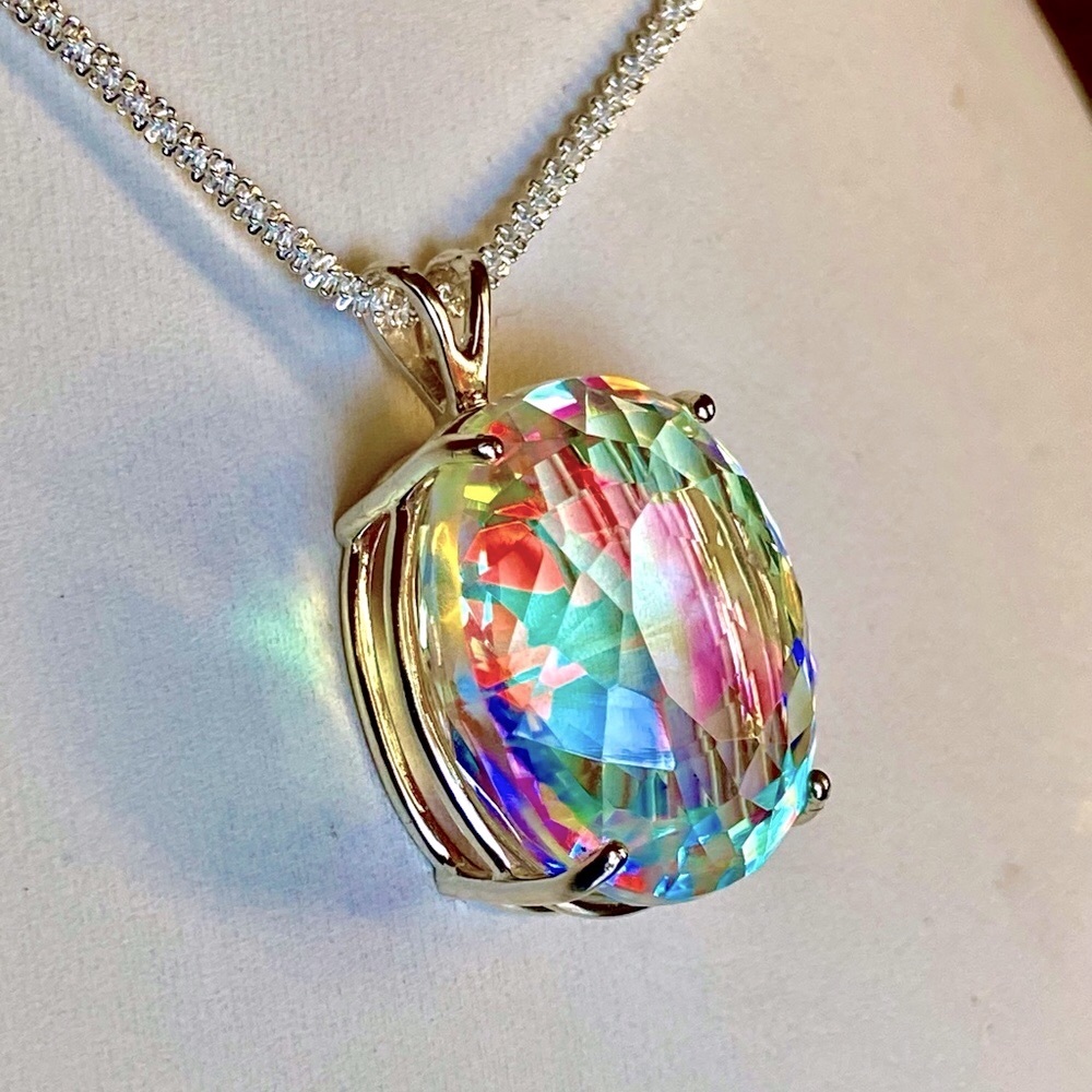 💥SOLD 💥 EXCLUSIVE 💥 UNIQUE & FABULOUS FIRE RAINBOW MYSTIC TOPAZ 💥